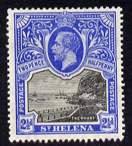 St Helena 1912-16 KG5 Pictorial 2.5d black & bright-blue mounted mint SG76, stamps on , stamps on  kg5 , stamps on 