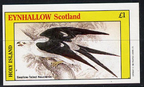 Eynhallow 1982 Birds of Prey #02 imperf souvenir sheet (Â£1 value) unmounted mint, stamps on birds, stamps on birds of prey