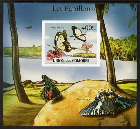 Comoro Islands 2011 Butterflies #6 imperf m/sheet unmounted mint. Note this item is privately produced and is offered purely on its thematic appeal, it has no postal vali..., stamps on butterflies