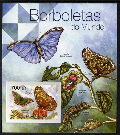 Guinea - Bissau 2012 Butterflies #2 imperf m/sheet unmounted mint. Note this item is privately produced and is offered purely on its thematic appeal, stamps on butterflies
