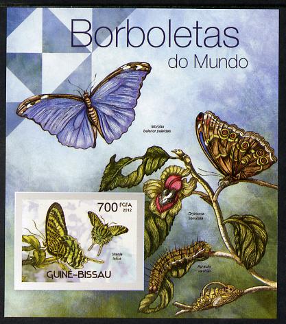 Guinea - Bissau 2012 Butterflies #3 imperf m/sheet unmounted mint. Note this item is privately produced and is offered purely on its thematic appeal, stamps on butterflies