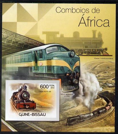 Guinea - Bissau 2012 Railways of Africa #2 imperf m/sheet unmounted mint. Note this item is privately produced and is offered purely on its thematic appeal, stamps on railways