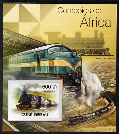 Guinea - Bissau 2012 Railways of Africa #3 imperf m/sheet unmounted mint. Note this item is privately produced and is offered purely on its thematic appeal, stamps on railways