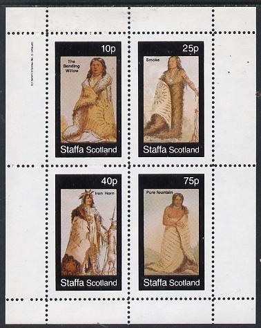 Staffa 1982 N American Indians #07 perf set of 4 values unmounted mint , stamps on cultures    indians   americana, stamps on wild-west, stamps on wild west