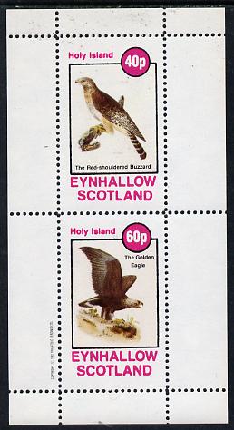 Eynhallow 1982 Birds #12 (Buzzard & Eagle) perf  set of 2 values (40p & 60p) unmounted mint, stamps on , stamps on  stamps on birds, stamps on  stamps on birds of prey