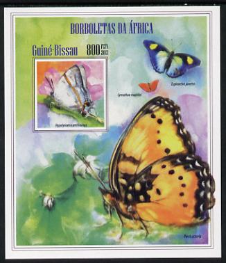 Guinea - Bissau 2013 Butterflies #12 imperf m/sheet unmounted mint. Note this item is privately produced and is offered purely on its thematic appeal, stamps on butterflies