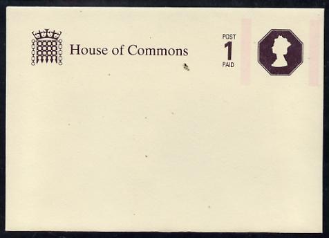 Great Britain - House of Commons C6 size (114 x 162) printed envelope unused and pristine, stamps on parliament, stamps on constitutions