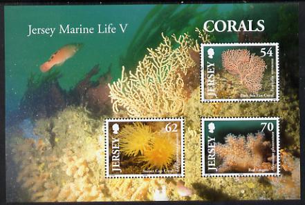 Jersey 2004 Corals perf m/sheet unmounted mint, SG MS 1169, stamps on marine life, stamps on coral