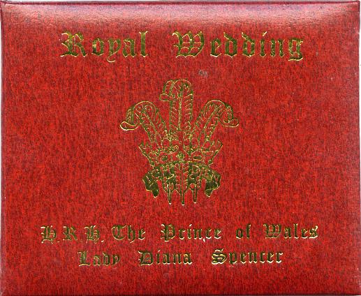 Staffa 1981 Royal Wedding \A38 value in 23 carat gold foil in special presentation folder, stamps on royalty, stamps on diana, stamps on charles, stamps on 