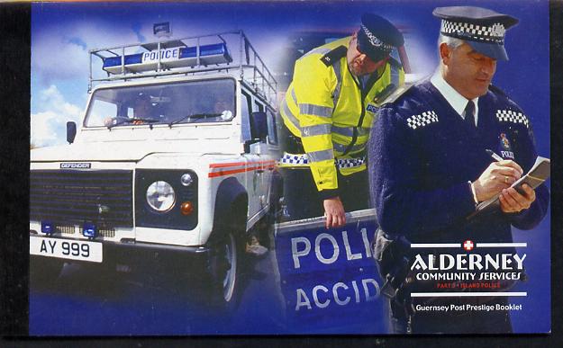 Guernsey - Alderney 2003 Community Services #3 Â£9.40 booklet complete & fine SG ASB13, stamps on police