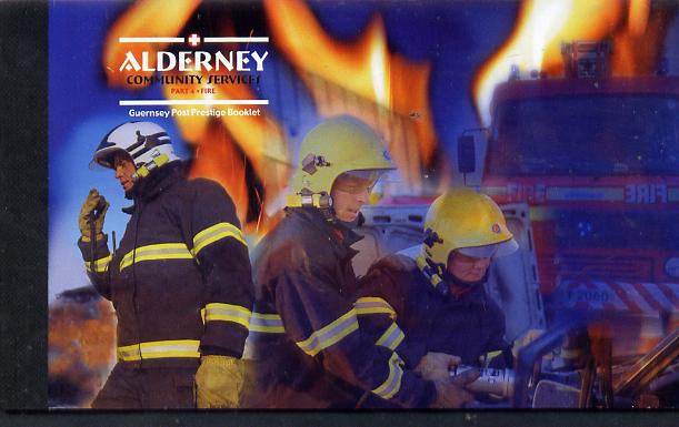 Guernsey - Alderney 2004 Community Services #4 Â£9.76 booklet complete & fine SG ASB14, stamps on fire