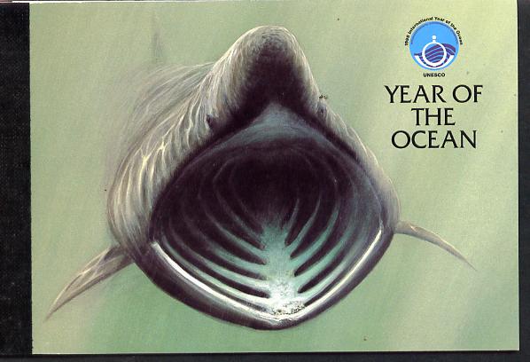 Isle of Man 1998 UNESCO Year of the Ocean Â£3.62 Prestige booklet complete & fine SG SB48, stamps on oceans, stamps on marine life, stamps on unesco, stamps on united nations, stamps on sharks