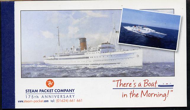 Isle of Man 2005 175th Anniversary of Steam Packet Company Â£7.80 Prestige booklet complete & fine SG SB61, stamps on postal, stamps on ships