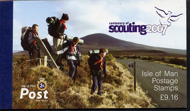 Isle of Man 2007 Centenary of Scouting Â£9.16 Prestige booklet complete & fine SG SB66, stamps on scouts