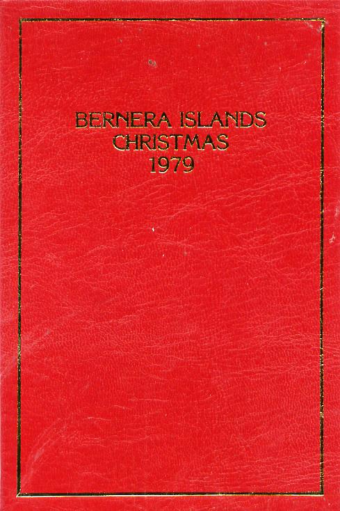 Bernera 1979 Christmas \A310 value (Angel Gabriel Blowing Trumpet) in 24 carat gold foil in special presentation folder unmounted mint, stamps on christmas   religion   music, stamps on musical instruments