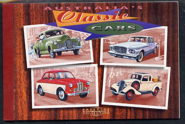Australia 1997 Classic Cars $9.95 Prestige booklet complete and fine SG SB115, stamps on cars