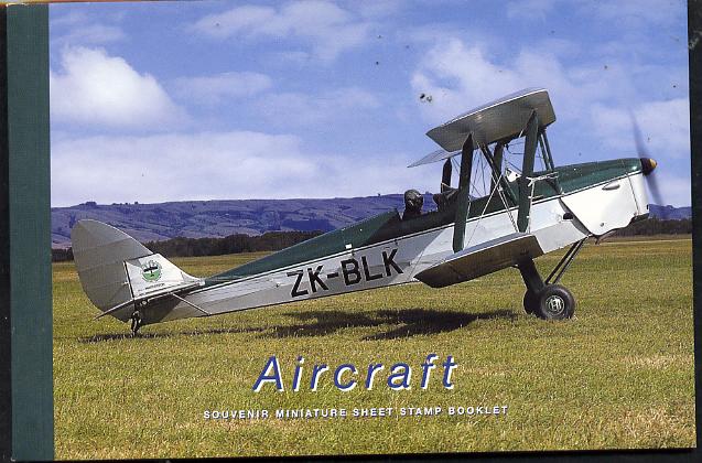 New Zealand 2001 Aircraft $19.95 Premium booklet complete and fine SG SP2, stamps on aviation
