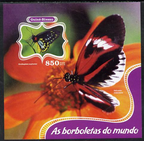 Guinea - Bissau 2014 Butterflies of the World #01 imperf s/sheet unmounted mint. Note this item is privately produced and is offered purely on its thematic appeal, stamps on butterflies