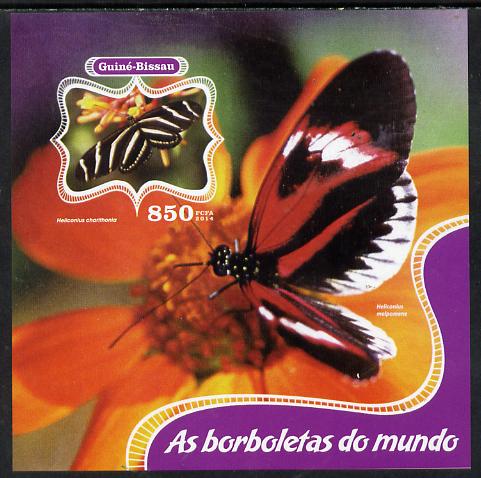 Guinea - Bissau 2014 Butterflies of the World #02 imperf s/sheet unmounted mint. Note this item is privately produced and is offered purely on its thematic appeal, stamps on butterflies