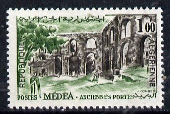 Algeria 1962 Ruins of MŽdŽa 1fr (from Tourism series) unmounted mint SG 400*, stamps on tourism    churches     ruins, stamps on ancient greece