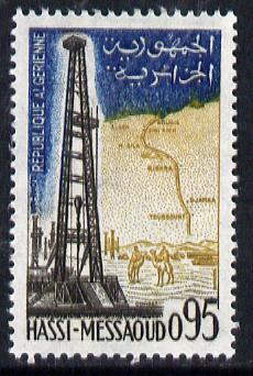 Algeria 1962 Oil Derricks 95c (from Tourism series) unmounted mint SG 399*, stamps on tourism, stamps on  oil , stamps on 
