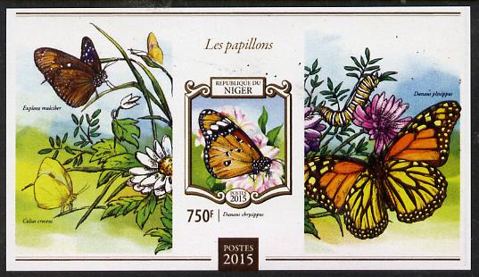 Niger Republic 2015 Butterflies #4 imperf s/sheet unmounted mint. Note this item is privately produced and is offered purely on its thematic appeal, stamps on butterflies, stamps on 