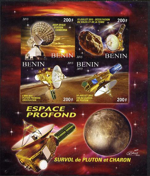 Benin 2015 50thAnniversary of ELDO #1 imperf sheetlet containig 4 values unmounted mint , stamps on space, stamps on eldo, stamps on telescope