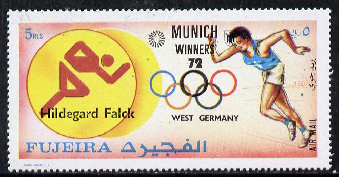 Fujeira 1972 Running (Hildegard Falck) from Olympic Winners set of 25 (Mi 1433) unmounted mint, stamps on running 