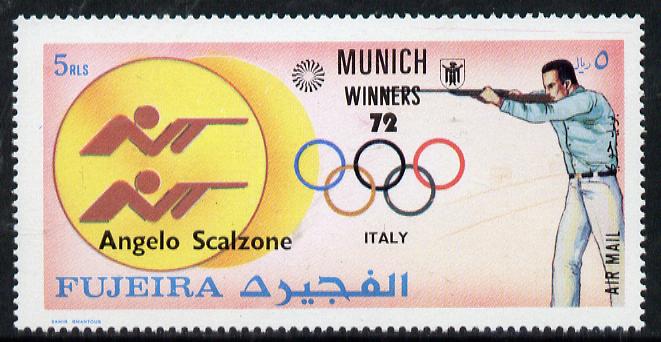 Fujeira 1972 Rifle (Angelo Scalzone) from Olympic Winners set of 25 unmounted mint (Mi 1442), stamps on rifles, stamps on firearms