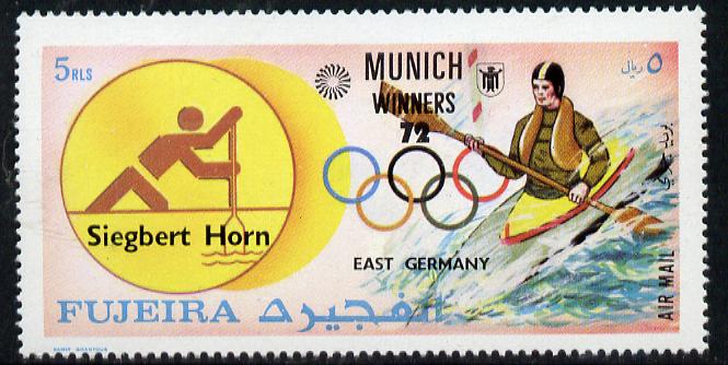 Fujeira 1972 Canoeing (Siegbert Horn) from Olympic Winners set of 25 unmounted mint (Mi 1436), stamps on canoeing
