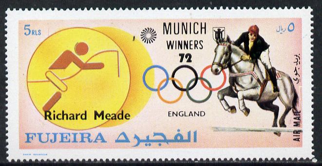 Fujeira 1972 Show-Jumping (Richard Meade) from Olympic Winners set of 25 unmounted mint (Mi 1439), stamps on show-jumping    horses