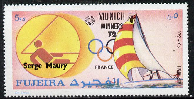 Fujeira 1972 Sailing (Serge Maury) from Olympic Winners set unmounted mint (Mi 1441), stamps on sailing     yachts    sailing