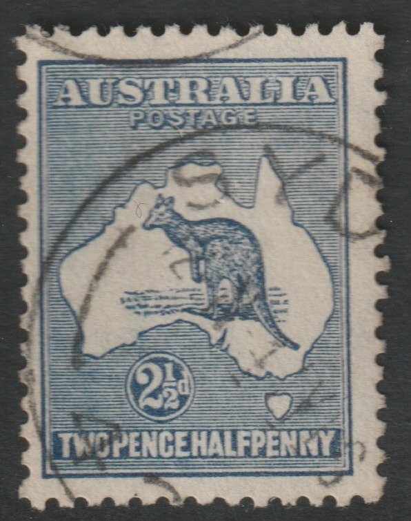 Australia 1915 Roo 2.5d  indigo die II cds used, SG25, stamps on kangaroos, stamps on maps