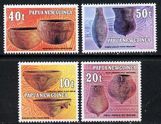 Papua New Guinea 1982 Native Pottery set of 4, SG 430-33 unmounted mint*, stamps on , stamps on  stamps on pottery