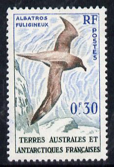 French Southern & Antarctic Territories 1956-60 Albatross 30c unmounted mint, SG 2, stamps on birds, stamps on albatross, stamps on 