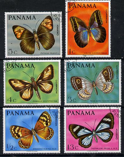 Panama 1968 Butterflies cto used set of 6, stamps on , stamps on  stamps on butterflies