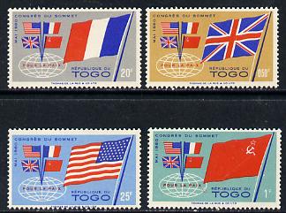 Togo 1960 Four-Power Summit set of 4, SG 262-65 unmounted mint, stamps on flags    constitutions