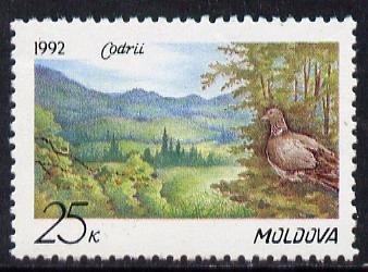 Moldova 1992 Nature Reserve (Dove) unmounted mint SG 4*, stamps on nature, stamps on birds, stamps on doves