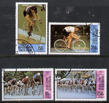 Upper Volta 1980 Olympic Games (Cycling) set of 4 cto used, SG 563-66*, stamps on bicycles     sport    olympics