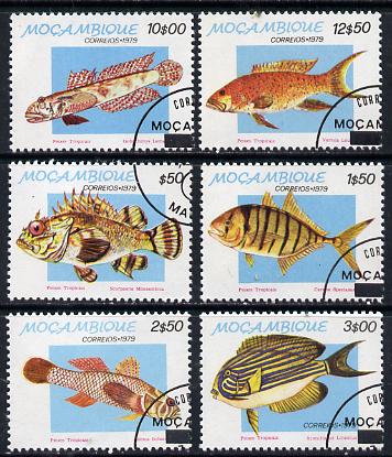 Mozambique 1979 Tropical Fish set of 6 cto used, SG 766-71*, stamps on fish