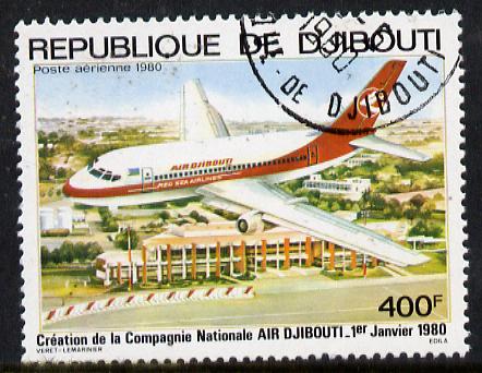 Djibouti 1980 Air LABEL -Djibouti 400f cto used, SG 782*, stamps on aviation     boeing 737