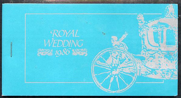 Tuvalu - Nukulaelae 1986 Royal Wedding (Andrew & Fergie) $6.40 booklet, State Coach in silver, panes imperf, stamps on royalty, stamps on andrew, stamps on fergie, stamps on 