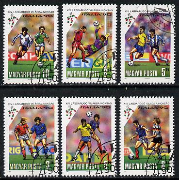 Hungary 1990 Football World Cup Championships set of 6 cto used, SG 3978-83*, stamps on sport   football