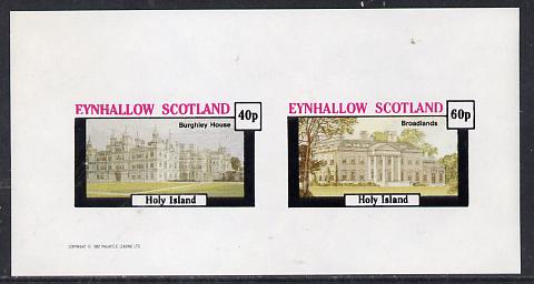 Eynhallow 1982 Stately Homes #1 imperf  set of 2 values unmounted mint, stamps on castles, stamps on buildings