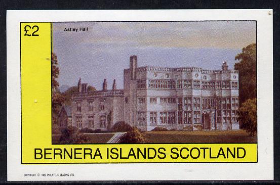 Bernera 1982 Stately Homes #3 imperf deluxe sheet (Â£2 value) unmounted mint, stamps on castles, stamps on buildings