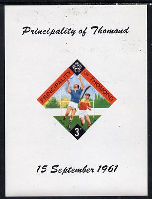 Thomond 1961 Hurling 3d (Diamond-shaped) imperf m/sheet unmounted mint, stamps on sport    hurling
