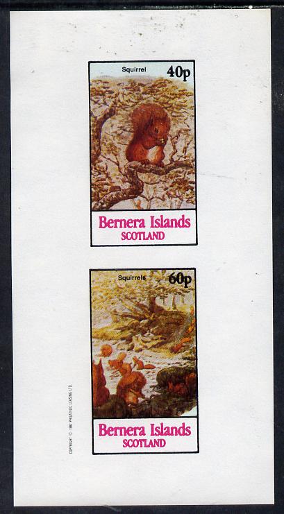 Bernera 1982 Squirrels #1 imperf  set of 2 values (40p & 60p) unmounted mint, stamps on animals       squirrels     rodents