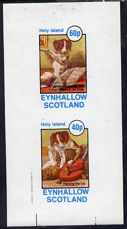 Eynhallow 1982 Pets From fairy Tales (Dog Feeding the Cat) imperf  set of 2 values (40p & 60p) unmounted mint, stamps on cats    dogs    fairy tales     literature