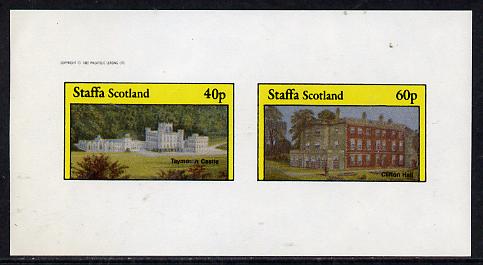Staffa 1982 Stately Homes #2 imperf  set of 2 values (40p & 60p) unmounted mint, stamps on castles, stamps on buildings