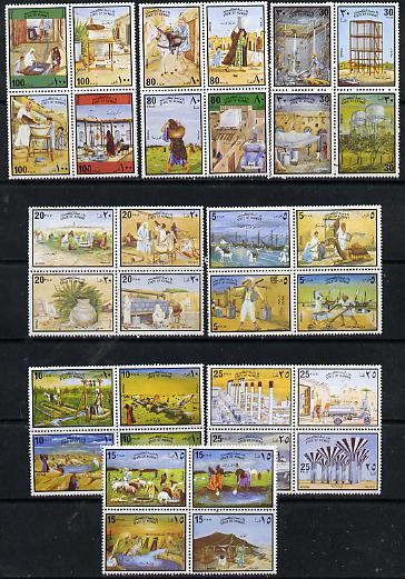 Kuwait 1978 Water Resources complete set of 32 in se-tenant blocks unmounted mint SG 761-92, stamps on water, stamps on ships, stamps on farming, stamps on irrigation